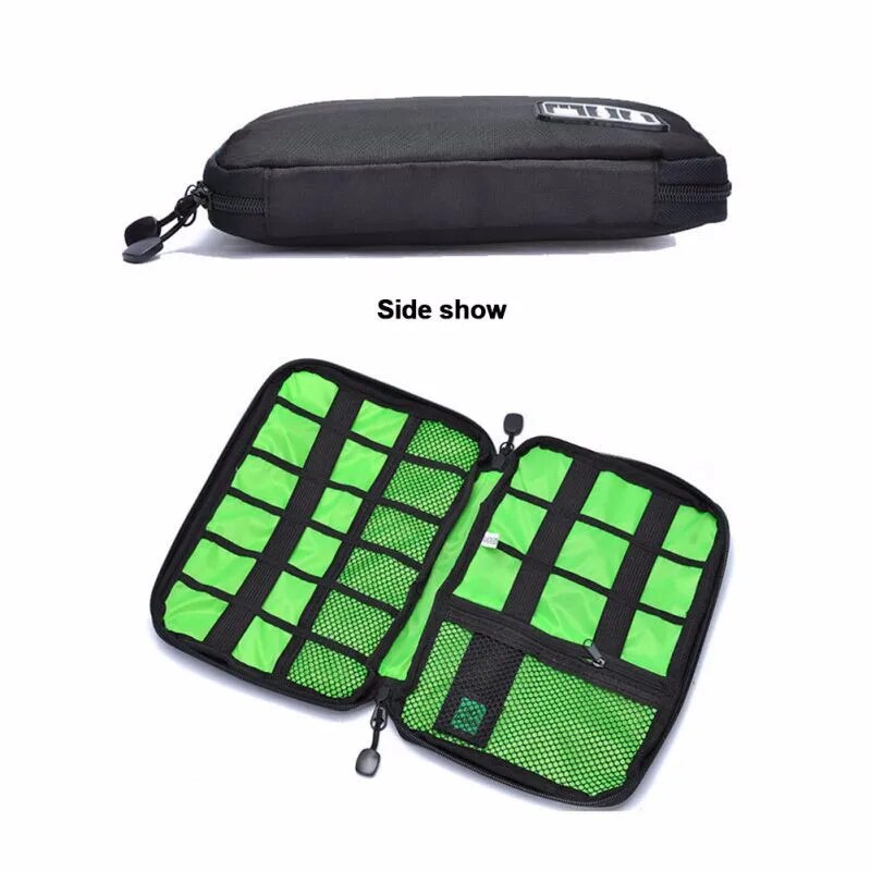 Cable Organizer Storage Bag System Kit Case USB Data Cable Earphone Wire Pen Power Bank SD Card Digital Gadget Device Travel Bag